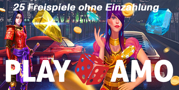 PlayAmo 25 Freispiele ohne Einzahlung
